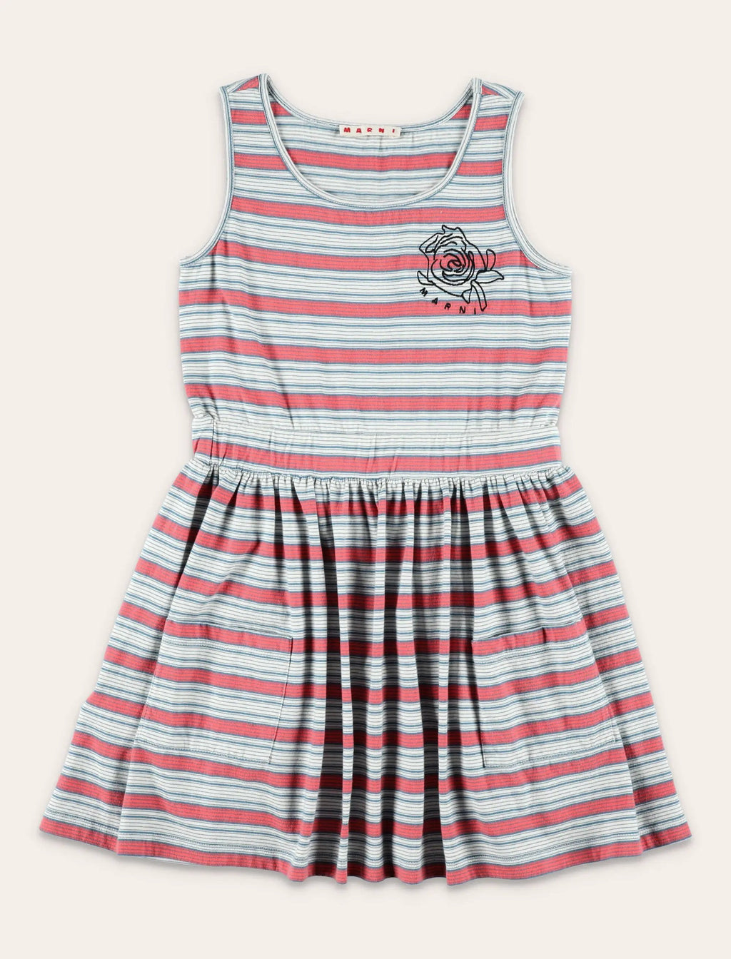 Marni striped jersey dress for girls