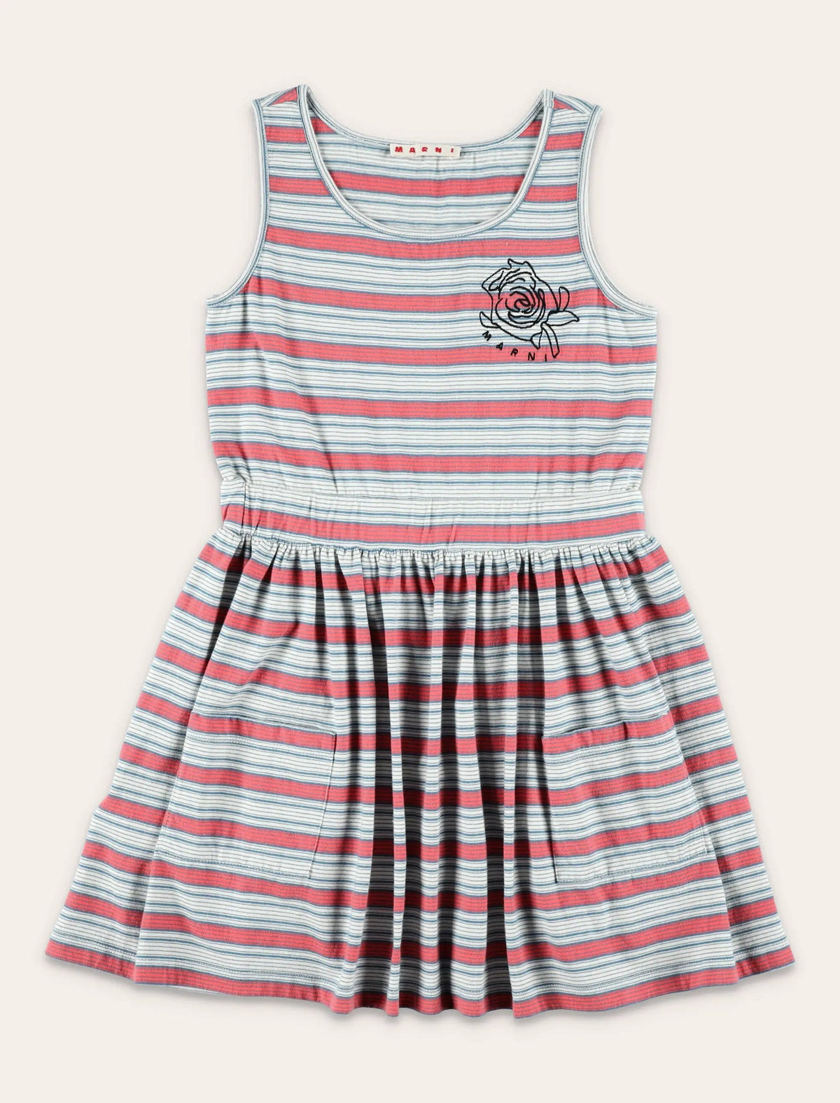 Marni striped jersey dress for girls