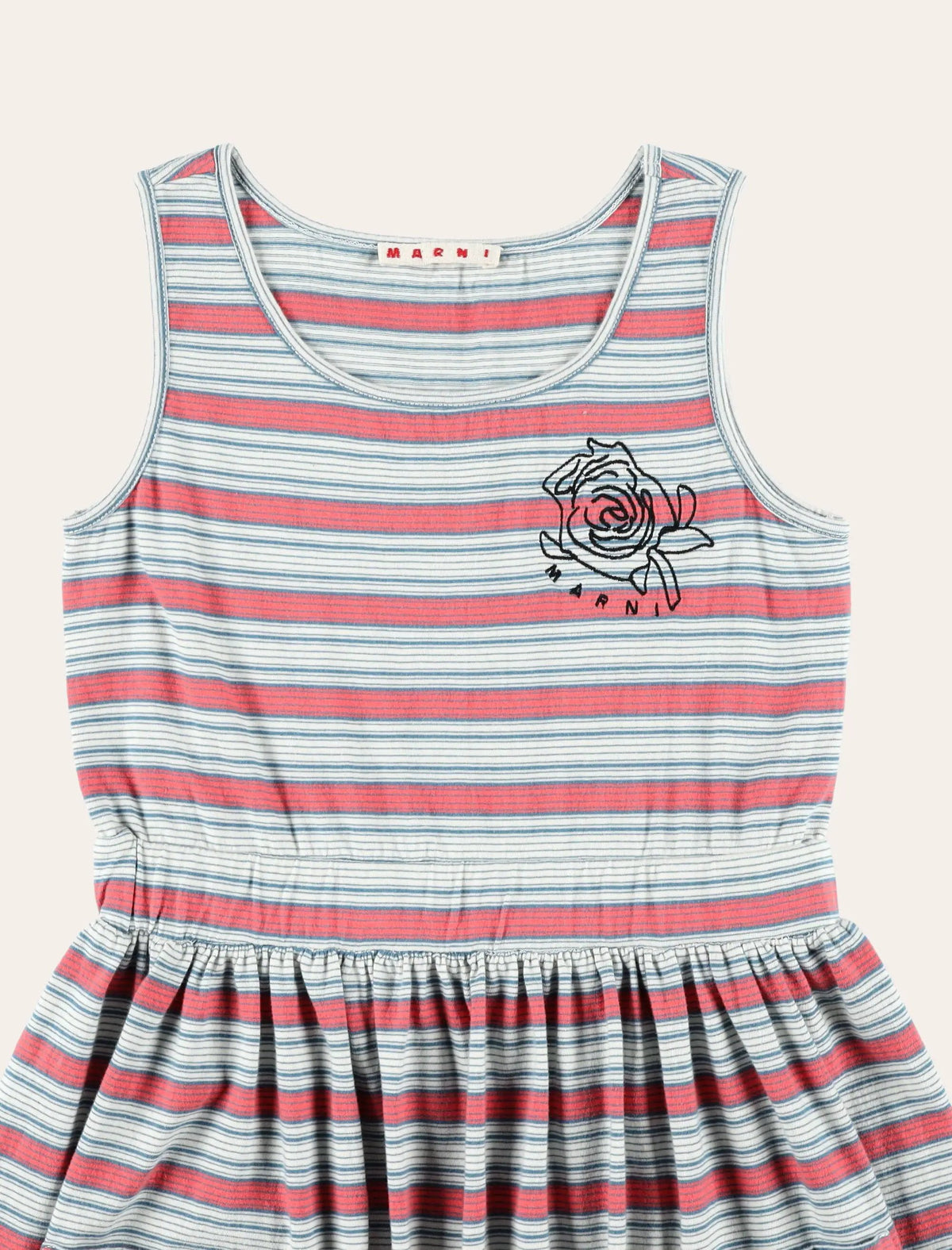 Marni striped jersey dress for girls