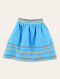 Stella McCartney Kids embroidered linen-cotton skirt