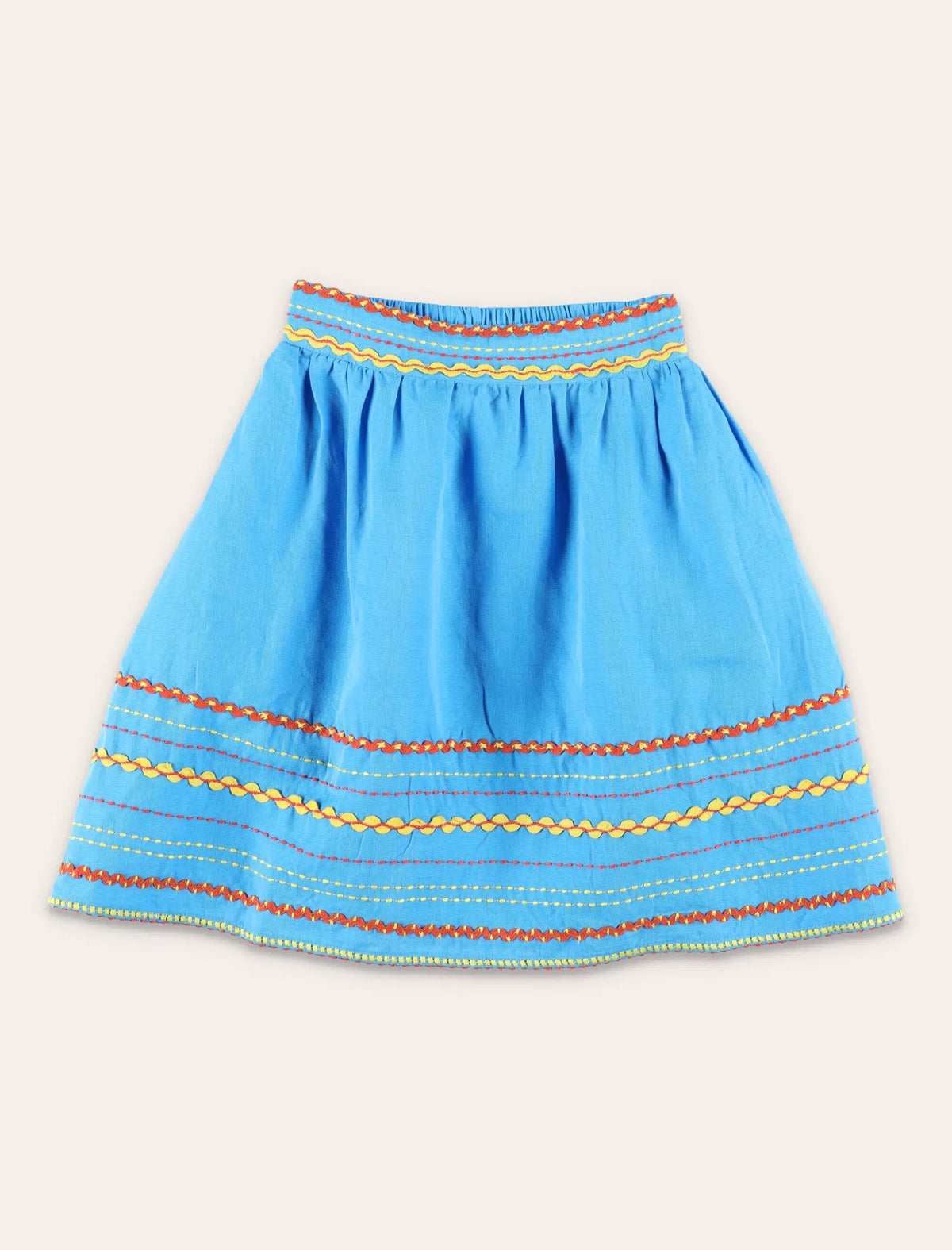 Stella McCartney Kids embroidered linen-cotton skirt