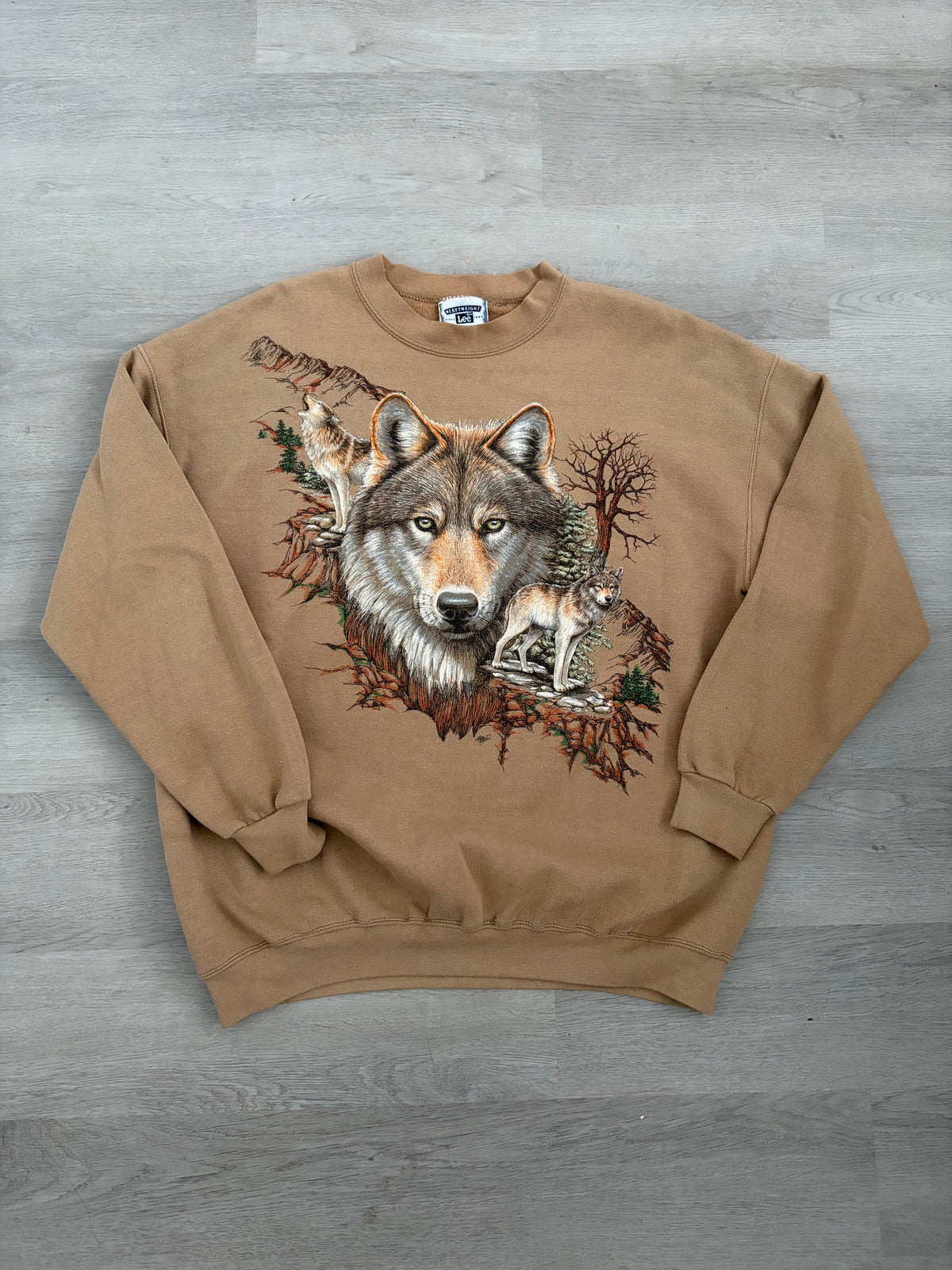 Vintage Brown Wolf Sweatshirt