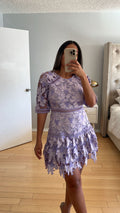 Lace tiered dress