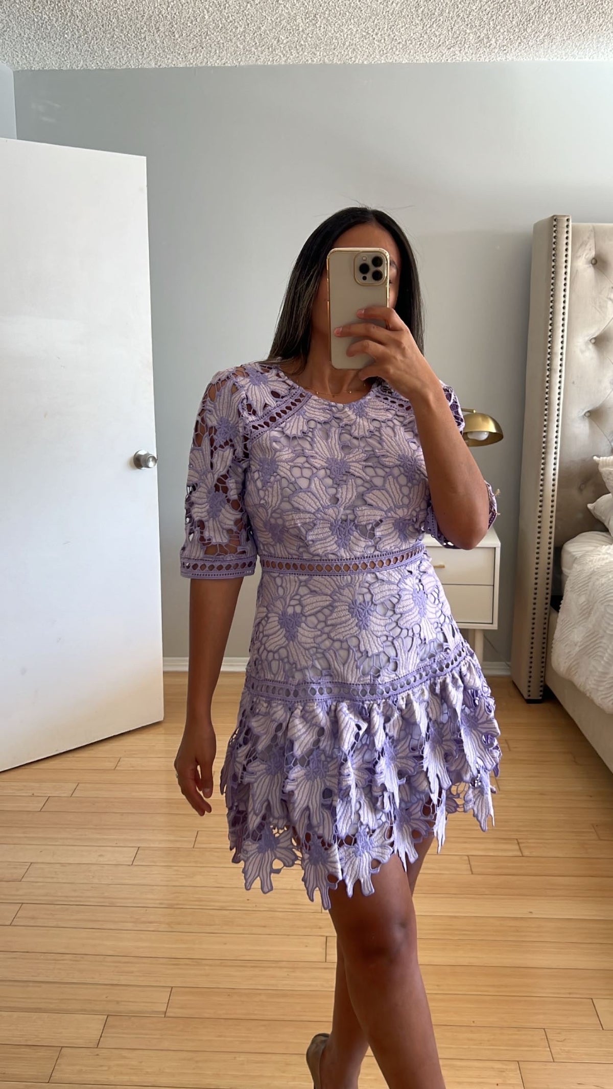 Lace tiered dress